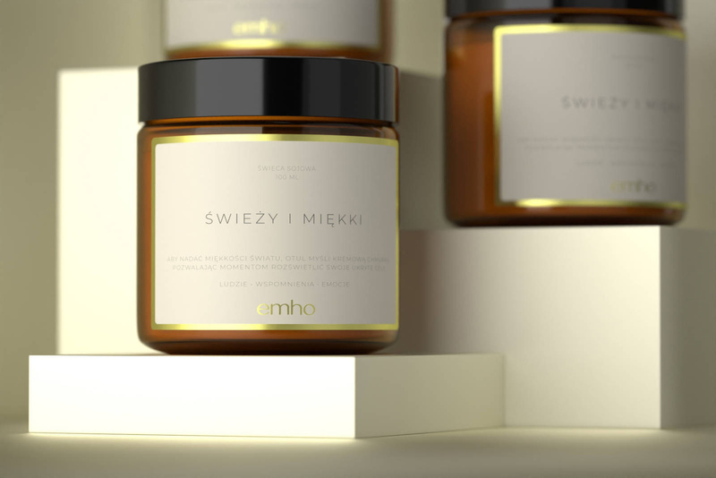 Świeca sojowa zapachowa EMHO ŚWIEŻY I MIĘKKI 100 ml