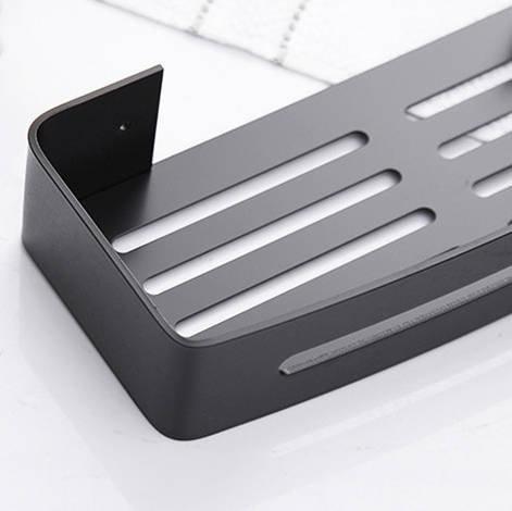 Półka łazienkowa wisząca czarna LOFT