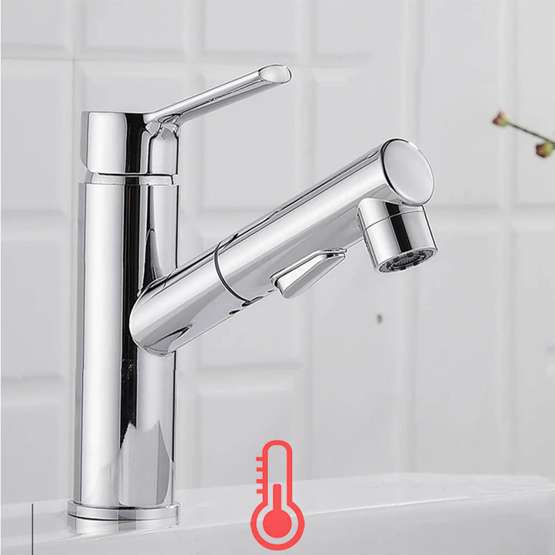 Bateria umywalkowa z wyciągną wylewką FRIGO