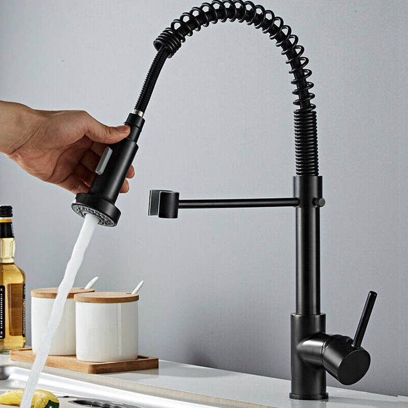 Słuchawka do baterii kuchennej z wyciąganą wylewką czarna KING