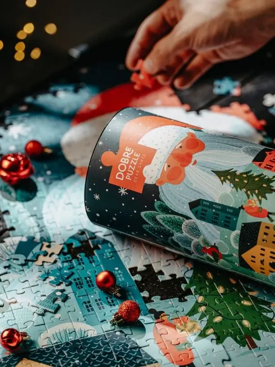 Puzzle 500 elementów Dear Santa w tubie