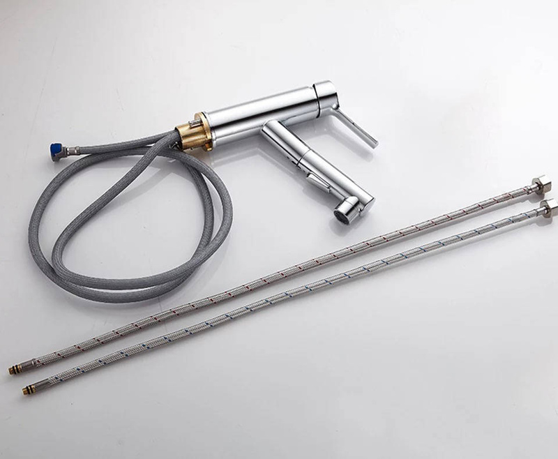 Bateria umywalkowa z wyciągną wylewką FRIGO