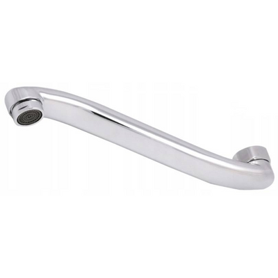 Wymienna wylewka do baterii ściennej kuchennej łazienkowej kranu zamienna obrotowa płaska podgięta S 3/4" 22 cm