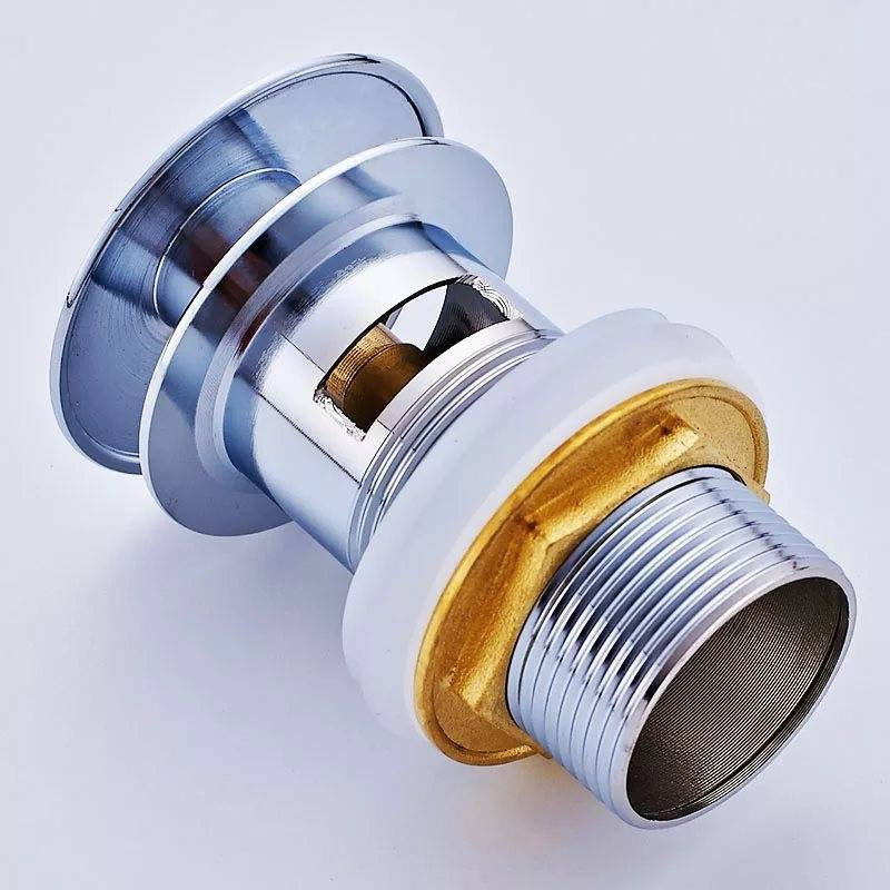 Korek umywalkowy KLIK-KLAK chromowany z przelewem