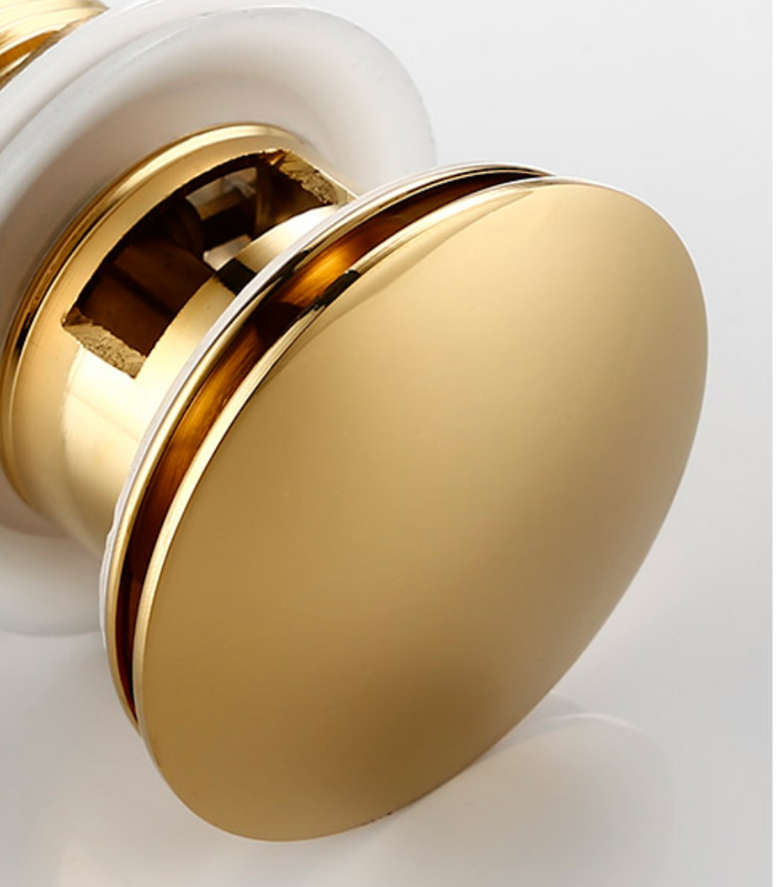 Syfon złoty+ korek click clack złoty z przelewem