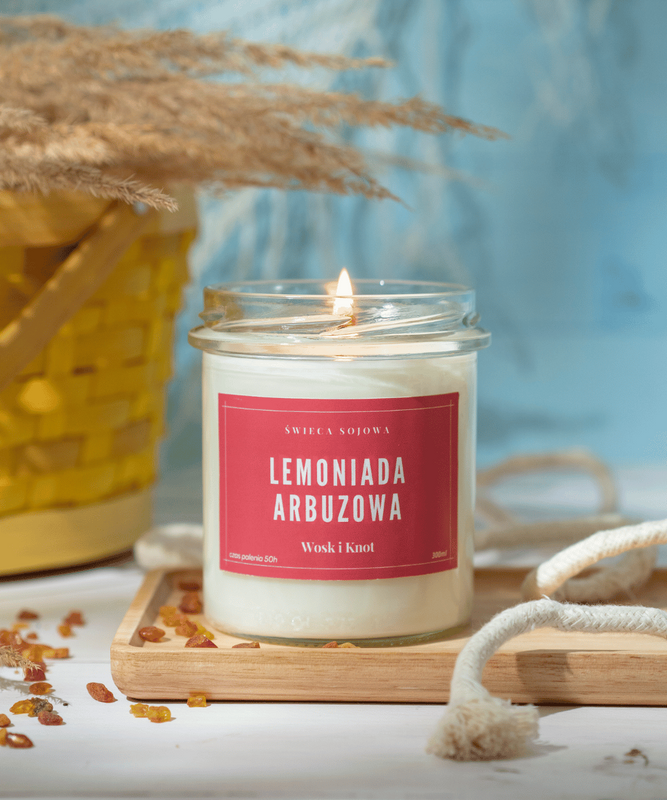Świeca sojowa zapachowa LEMONIADA ARBUZOWA 300ml