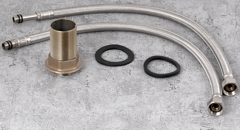 Bateria kuchenna czarna z wyciąganą wylewką KING