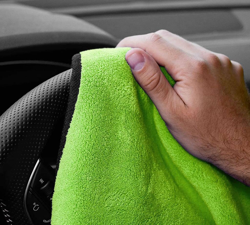 Ścierka z mikrofibry zielona do osuszania 40x30