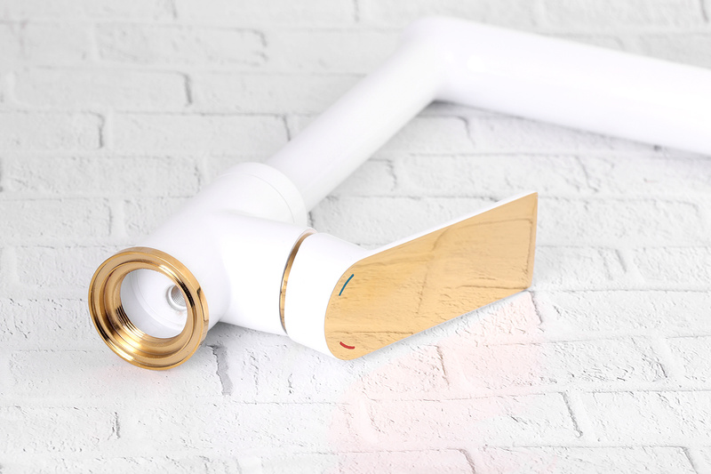 Bateria kuchenna biało-złota VITA