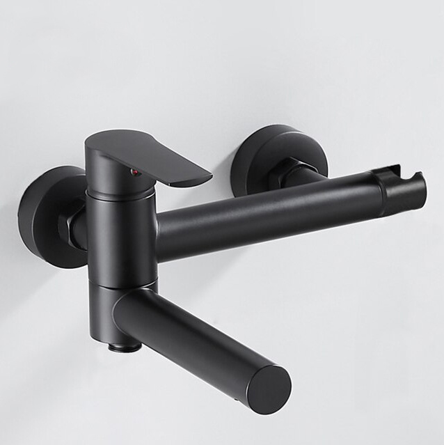 Bateria wannowa prysznicowa obrotowa HUGO BLACK