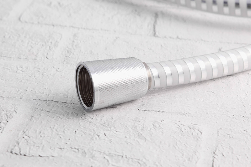 Wąż prysznicowy gładki biało-srebrny 150cm