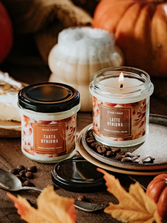 Świeca sojowa zapachowa LATTE DYNIOWA 150ml