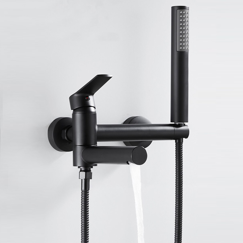 Bateria wannowa prysznicowa obrotowa HUGO BLACK