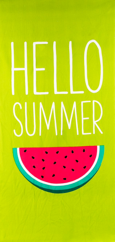 Ręcznik plażowy szybkoschnący z mikrofibry 90x170 HELLO SUMMER