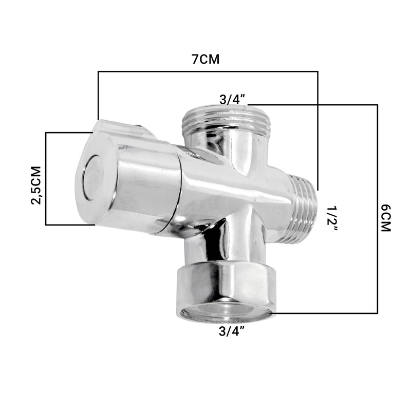 Zawór do baterii przełącznik 1/2x3/4x3/4