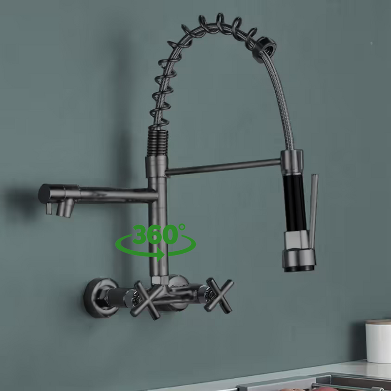 Bateria kuchenna ścienna wysoka restauracyjna wyciągana DUAL 2 GRAPHIT