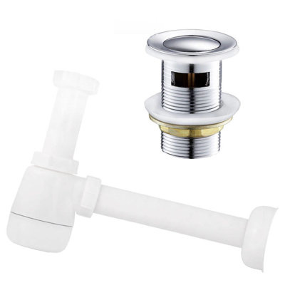Syfon i korek do umywalki z przelewem