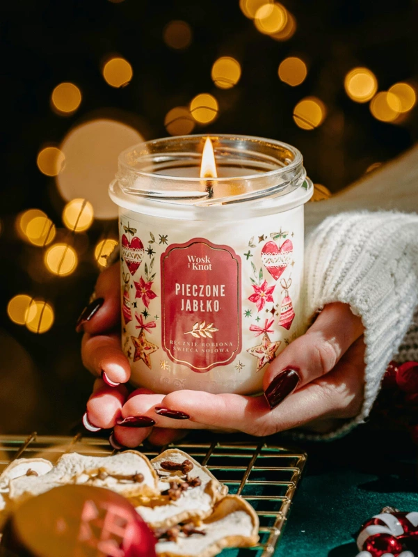 Świeca sojowa zapachowa PIECZONE JABŁKO 300ml