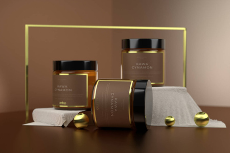 Świeca sojowa zapachowa EMHO KAWA CYNAMON 100 ml
