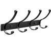 Wieszak łazienkowy FLOW czarny matowy 4-uchwytowy