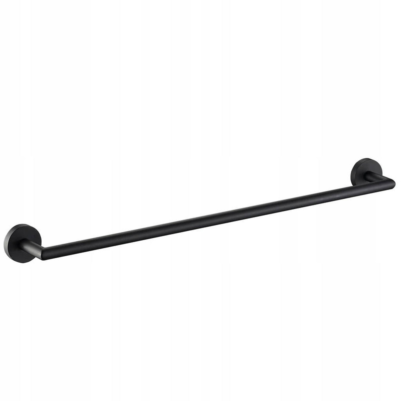 Wieszak łazienkowy długi czarny na ręczniki FORB
