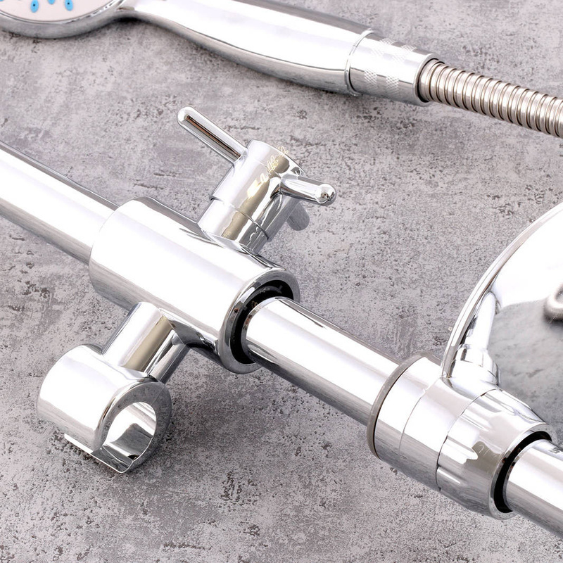 Drążek prysznicowy regulowany z zestawem natryskowym