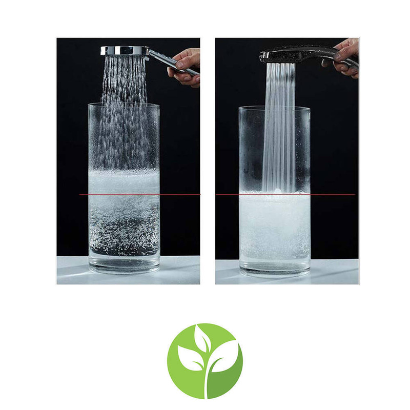 Zestaw prysznicowy czarny EKO słuchawka + wąż