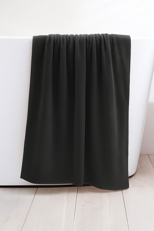 Ręcznik kąpielowy MIKRO ciemny szary z mikrofibry 50x100 szybkoschnący