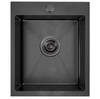 Zlewozmywak stalowy czarny grafitowy 40x50 + syfon GRATIS