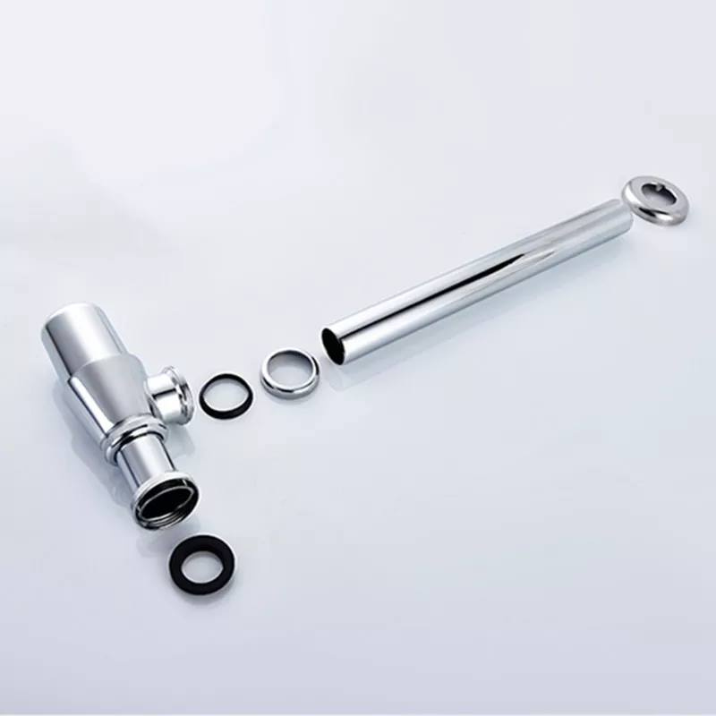 Syfon do umywalki stalowy chromowany butelka