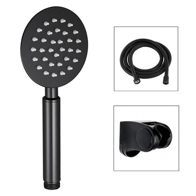 Zestaw prysznicowy SLIM BLACK okrągły