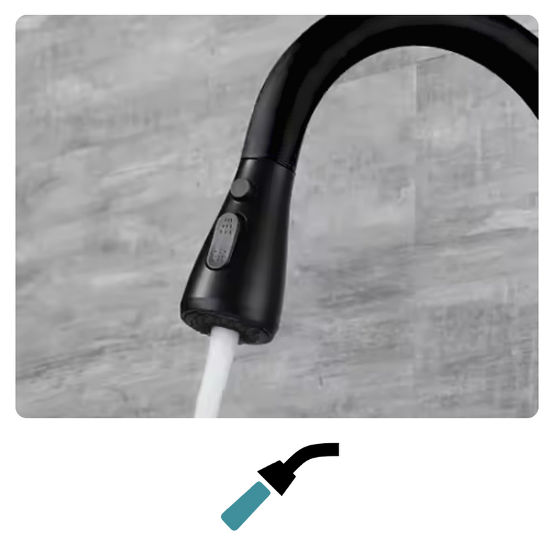 Bateria kuchenna z wyciąganą wylewką RENA BLACK