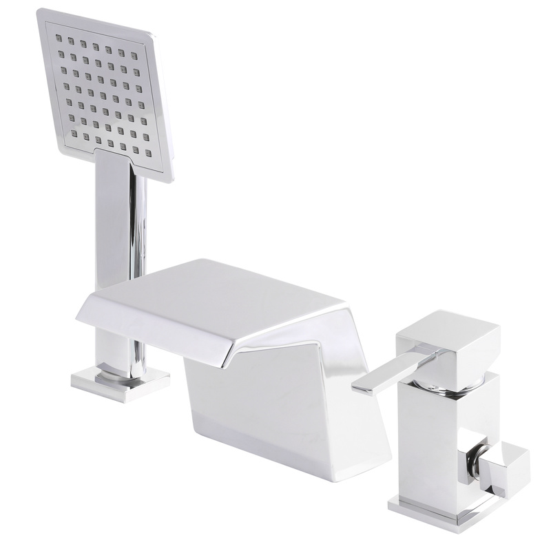 Bateria wannowa stojąca 3-otworowa szeroka wylewka KOTTO