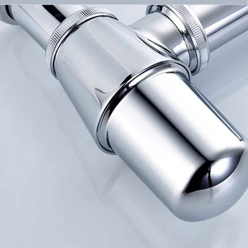 Syfon do umywalki stalowy chromowany butelka