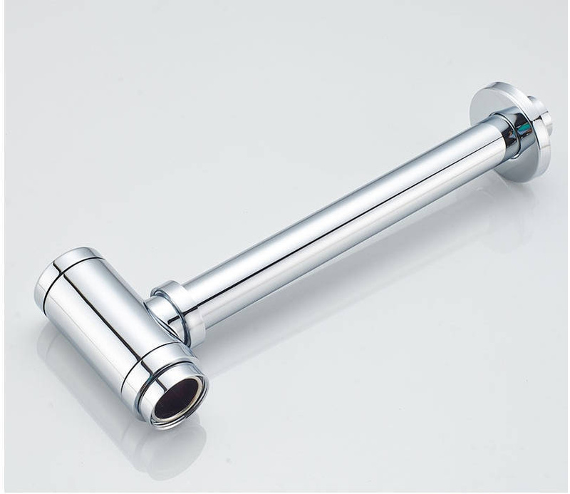 Zestaw syfon chrom + korek do umywalki bez przelewu