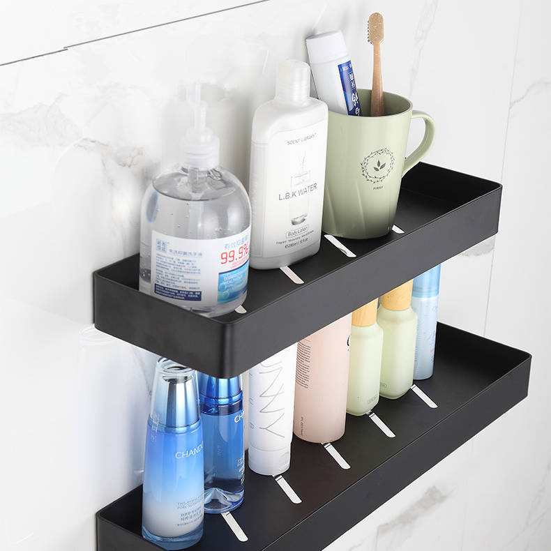 Półka łazienkowa wisząca czarna LOFT 50cm