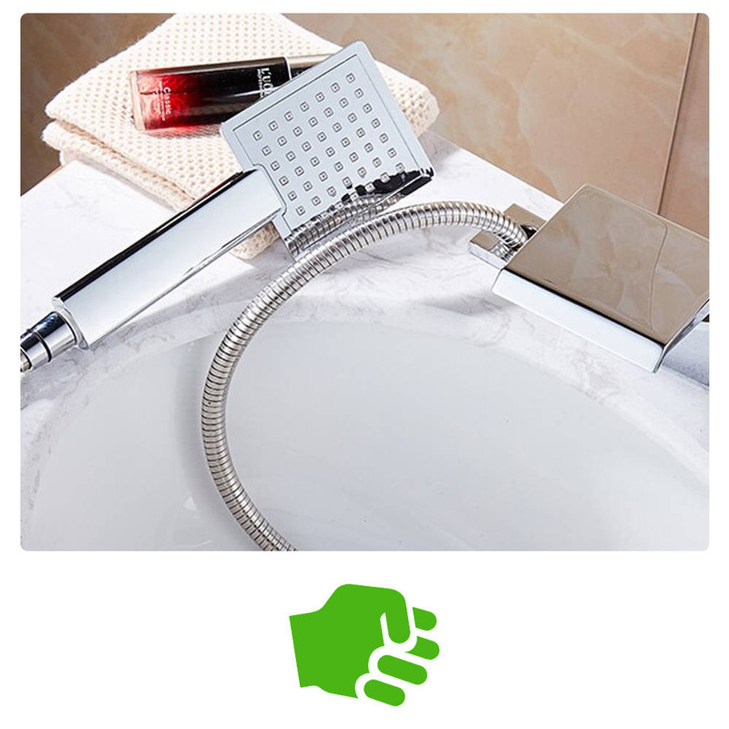 Bateria wannowa stojąca 3-otworowa szeroka wylewka KOTTO