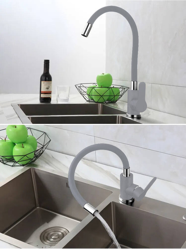 Bateria kuchenna wysoka flex elastyczna PEREA szara - chrom