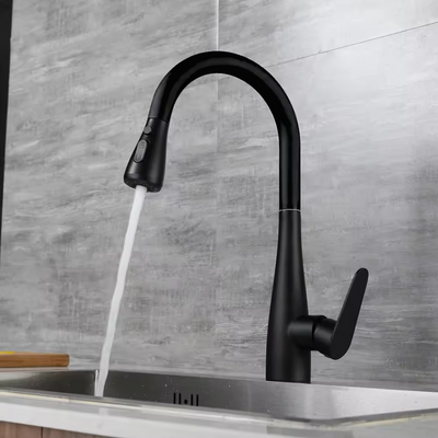 Bateria kuchenna z wyciąganą wylewką REY BLACK