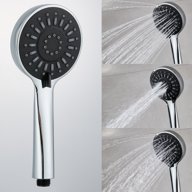 Słuchawka prysznicowa natryskowa 3-funkcyjna SKIN chrom czarny