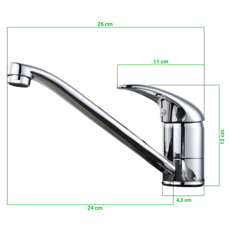 Bateria kuchenna umywalkowa stojąca obrotowa długa LUMA