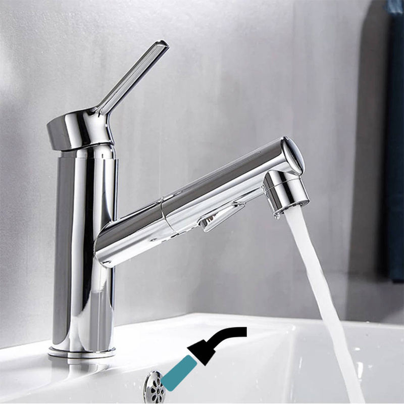 Bateria umywalkowa z wyciągną wylewką FRIGO