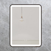 Lustro podświetlane LED 60x80 cm prostokątne J24 w czarnej ramie
