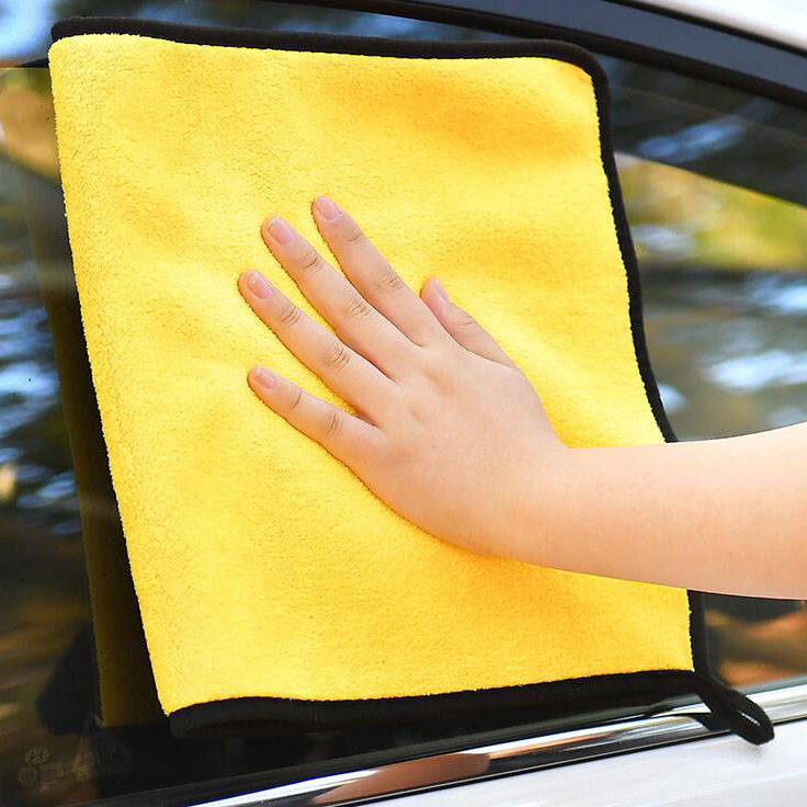 Ścierka z mikrofibry żółta do osuszania 40x30