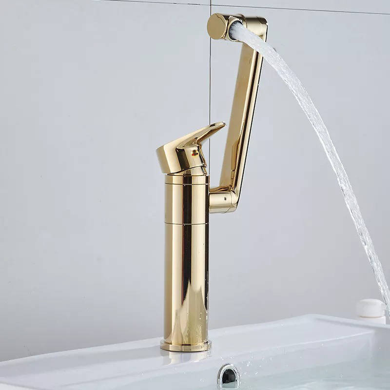 Bateria umywalkowa złota ruchoma obrotowa SOLDIER GOLD