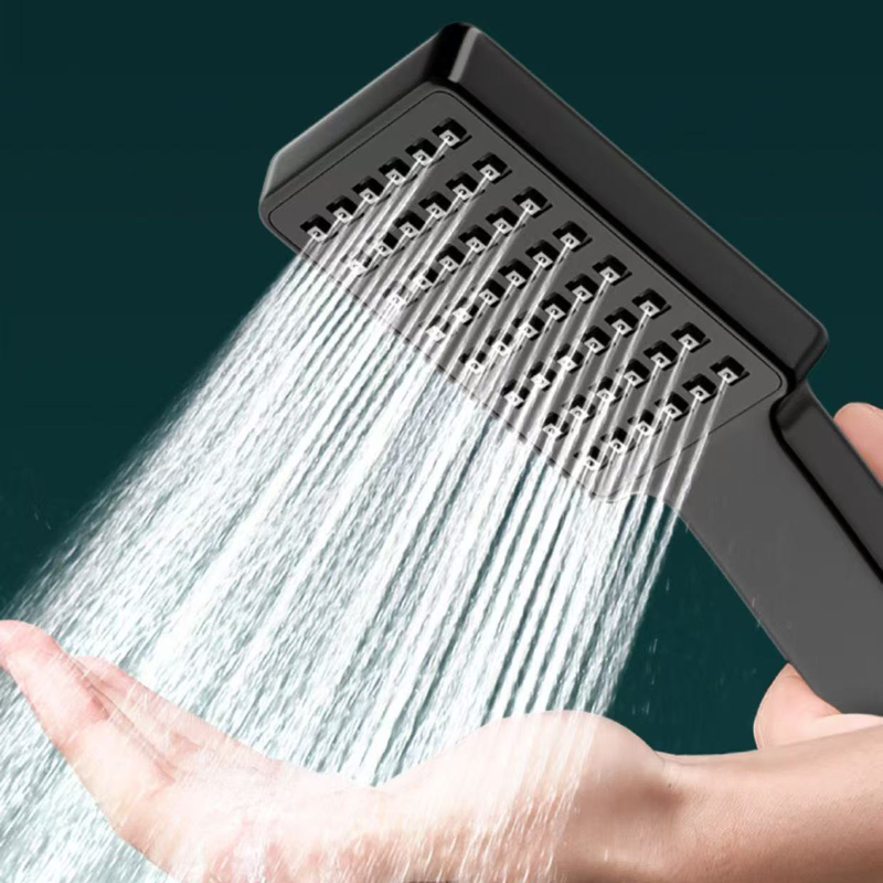 Słuchawka prysznicowa kwadratowa 1-funkcyjna KAMA czarna