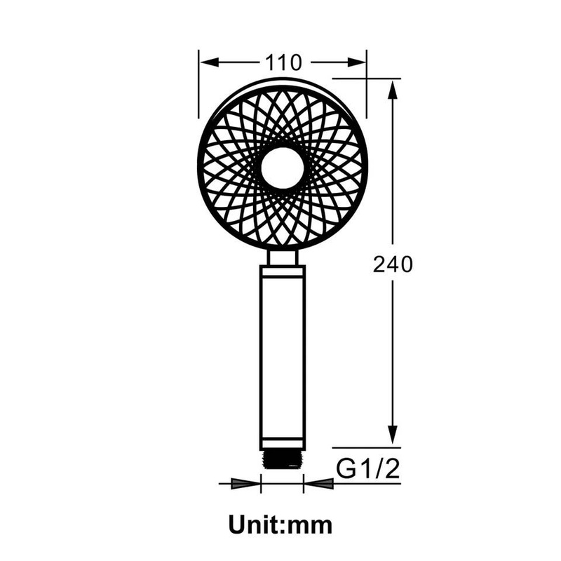 Słuchawka prysznicowa FOX czarna