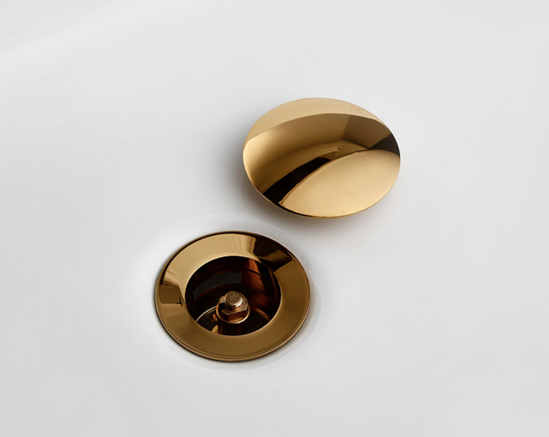 Syfon PVC + korek KLIK KLAK złoty z przelewem