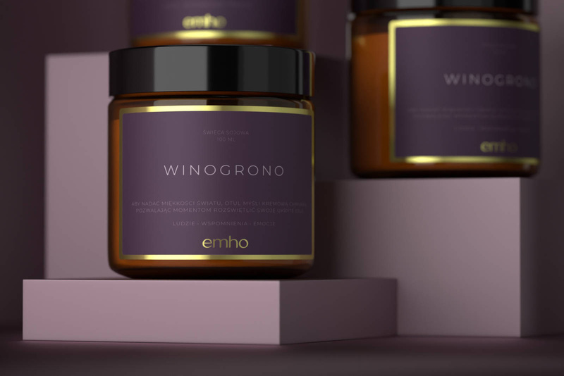 Świeca sojowa zapachowa EMHO WINOGRONO 100 ml