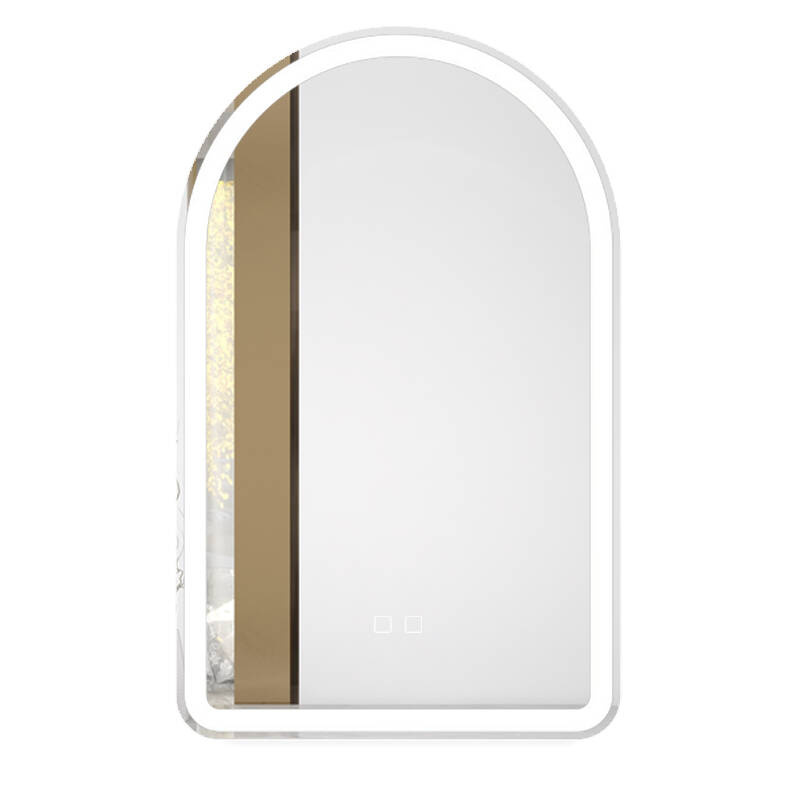 Lustro łazienkowe podświetlane LED 50x80 cm półowalne J19